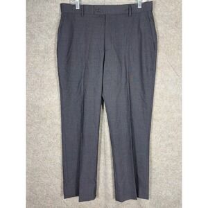 Rohan Mens Charcoal Gray Flat Front Straight Leg Travel Dress Pants Size 34x30